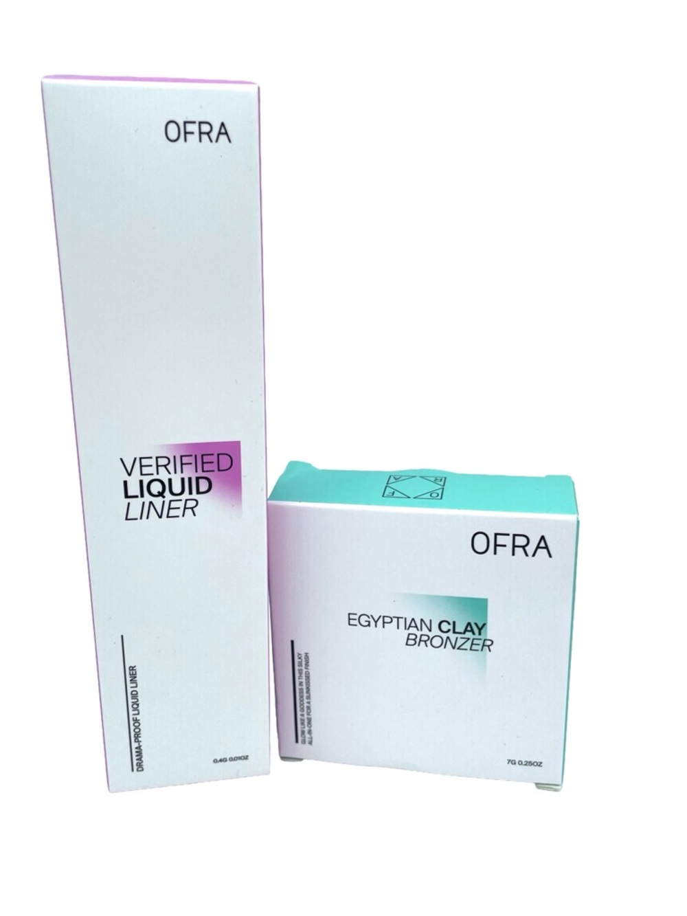 OFRA Verified Liquid Liner in brown and Egyptian Clay Bronzer Duo